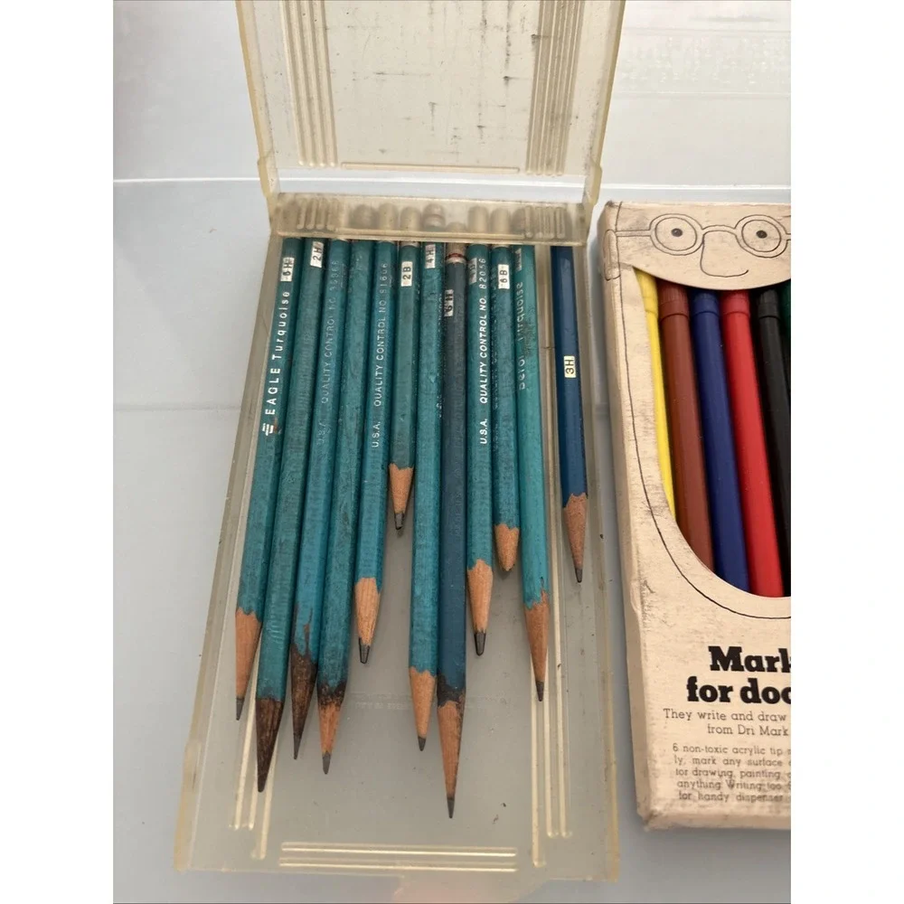Huge Lot 40+ Vintage‎ Mechanical Pencil Leads Koh-I-Noor, Eagle, markers Japan